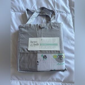 Betty & Bob Fitted Crib Sheets 2-Pack New 100% Polyester